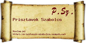 Prisztavok Szabolcs névjegykártya